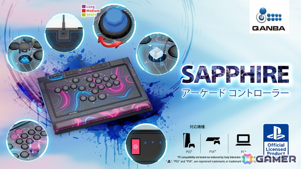 レバーレスユーザーのために製作されたPS5/PS4/PC対応アケコン「Qanba Sapphire アーケード コントローラー」の試遊体験会がEVO Japan 2025にて実施中！の画像1