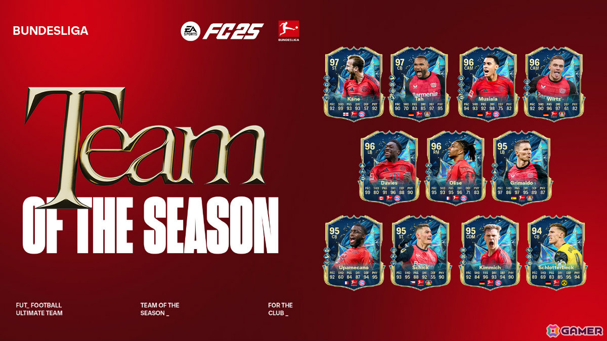 「EA SPORTS FC 25」ブンデスリーガ、女子ブンデスリーガ、シュペルリガのシーズン最優秀チームが発表！堂安律選手も選出の画像