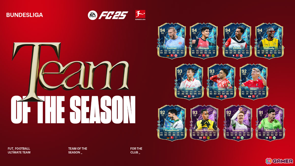 「EA SPORTS FC 25」ブンデスリーガ、女子ブンデスリーガ、シュペルリガのシーズン最優秀チームが発表！堂安律選手も選出の画像