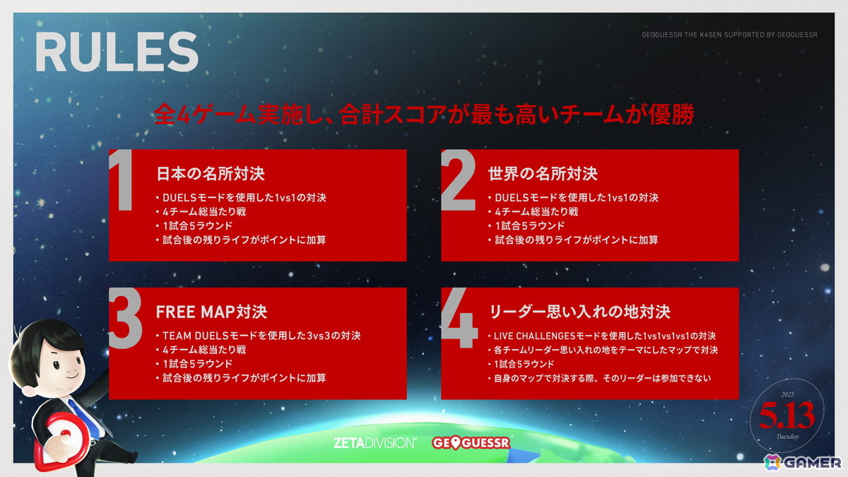 k4senさんやファン太さんなどが出演するオンラインイベント「GeoGuessr The k4sen Supported by GeoGuessr」が5月18日20時より配信！の画像3