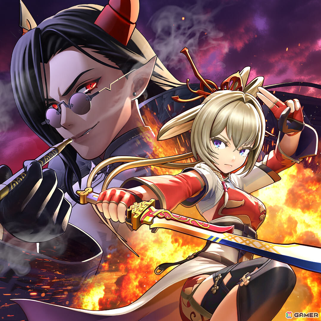 「フェスバ+」剣客風ウェアのヴィルフリート(CV:子安武人)とマサムネ(CV:悠木碧)が主役のイベント「英雄活劇 風雲 護刀少女伝」が開催!の画像