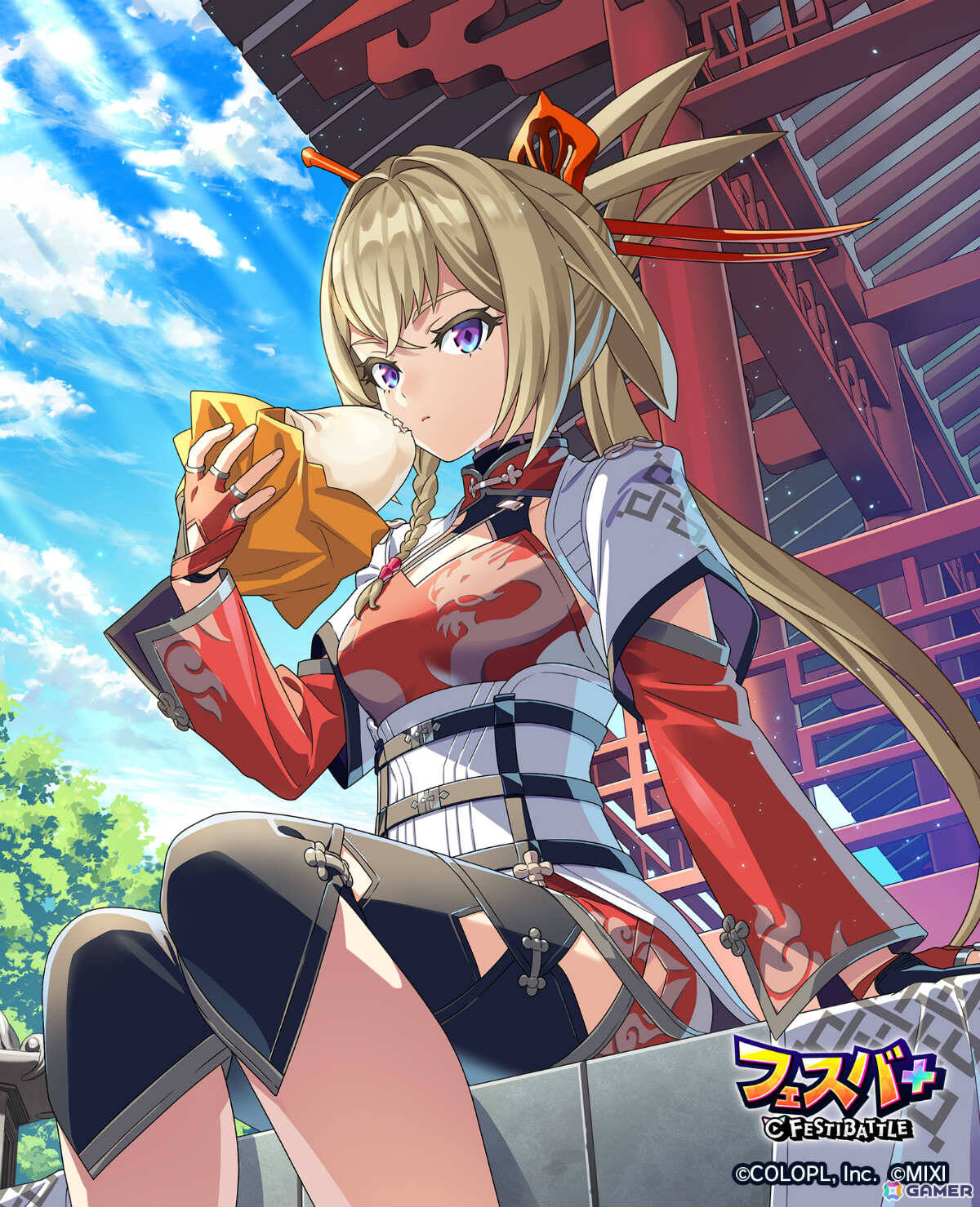「フェスバ+」剣客風ウェアのヴィルフリート(CV:子安武人)とマサムネ(CV:悠木碧)が主役のイベント「英雄活劇 風雲 護刀少女伝」が開催!の画像