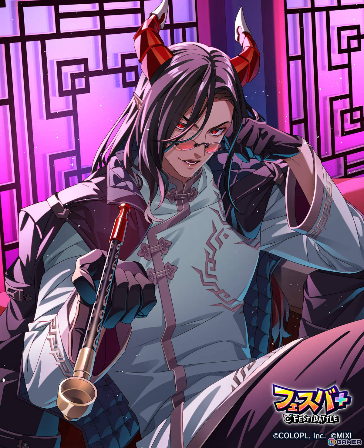 「フェスバ+」剣客風ウェアのヴィルフリート(CV:子安武人)とマサムネ(CV:悠木碧)が主役のイベント「英雄活劇 風雲 護刀少女伝」が開催!の画像
