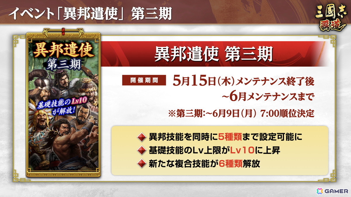 「三國志 覇道」長期イベント「異邦遣使」第三期が開幕!極求賢令には新LR武将「陸抗」たちが登場の画像