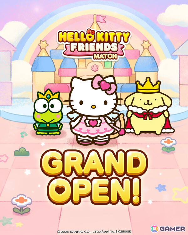 ハローキティやポムポムプリンなどのサンリオキャラクターが活躍するマッチ3パズル「ハローキティフレンズマッチ」が配信！の画像1