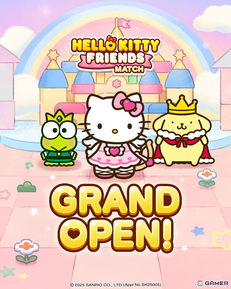ハローキティやポムポムプリンなどのサンリオキャラクターが活躍するマッチ3パズル「ハローキティフレンズマッチ」が配信!の画像