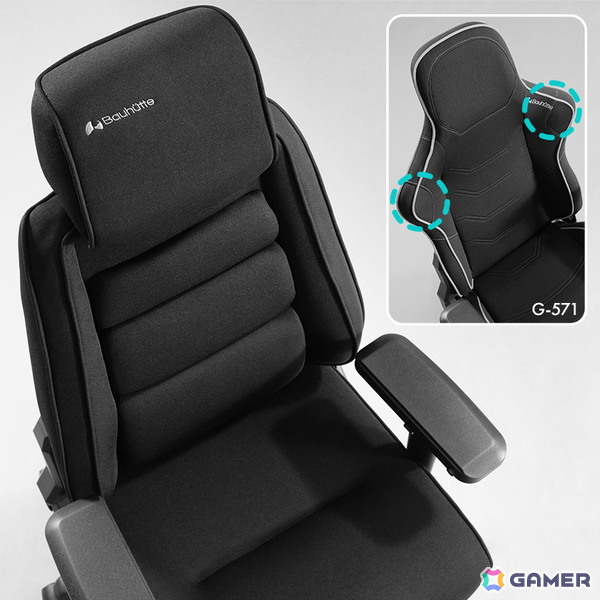 BauhutteよりFPSゲーマーに特化したゲーミングチェア「G-590」が発売！前傾姿勢をサポートするチルト機能などを搭載の画像