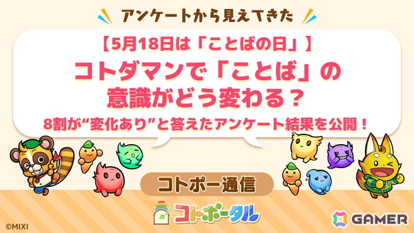 「コトダマン」で「ことばの日」記念の★6確定召喚が開催中！新しく知ったことばランキングなどユーザーの“ことば”への意識変化を示すアンケート結果も公開の画像3