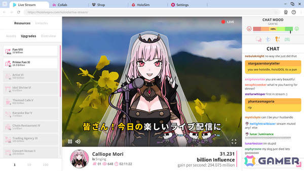 ホロライブタレントの配信をモチーフにした癒し系クリッカーゲーム「Holoidle」が6月6日にリリース！の画像