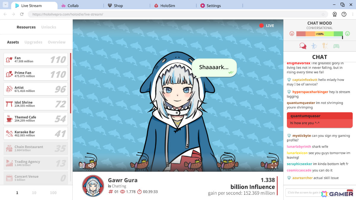 ホロライブタレントの配信をモチーフにした癒し系クリッカーゲーム「Holoidle」が6月6日にリリース！の画像4