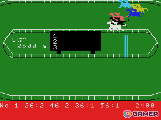 競馬ゲーム「MSXダービー（MSX版）」がプロジェクトEGGでリリース！7つのレースを制覇し3,000円の所持金をどこまでも増やせの画像2