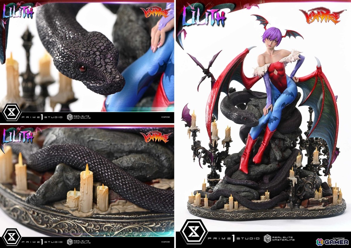 対戦格闘ゲーム「ヴァンパイア」よりリリスが1/4スケールスタチューで登場！「魔界のリアル」を追求の画像