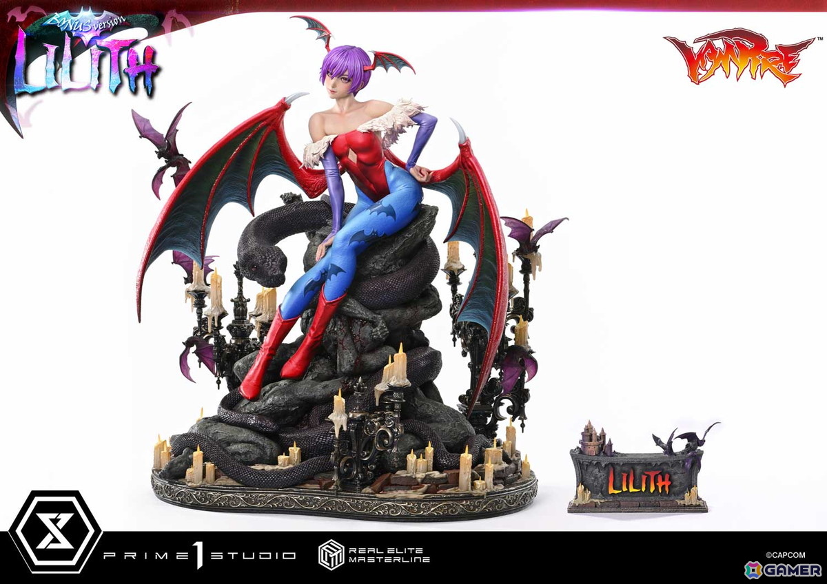 対戦格闘ゲーム「ヴァンパイア」よりリリスが1/4スケールスタチューで登場！「魔界のリアル」を追求の画像