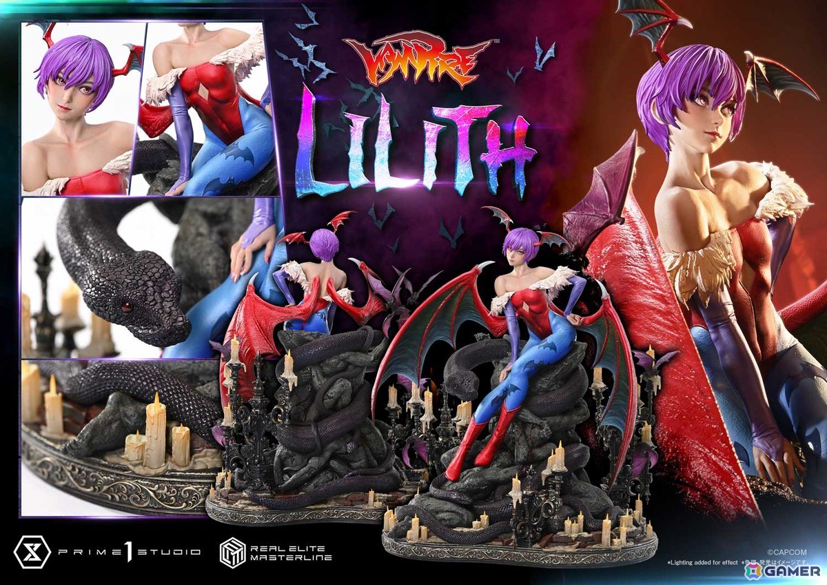対戦格闘ゲーム「ヴァンパイア」よりリリスが1/4スケールスタチューで
