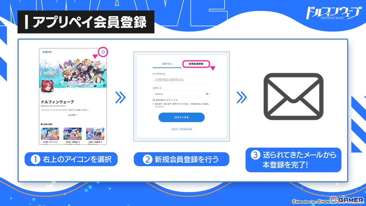 「ドルフィンウェーブ」ゲーム内アイテムをお得に購入できる「アプリペイ公式ストア」がオープンの画像3