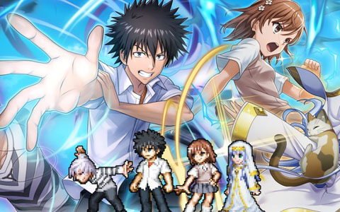 「グラサマ」でアニメ「とある魔術の禁書目録III」コラボが5月22日より開催！上条当麻、インデックスがドットキャラになって登場