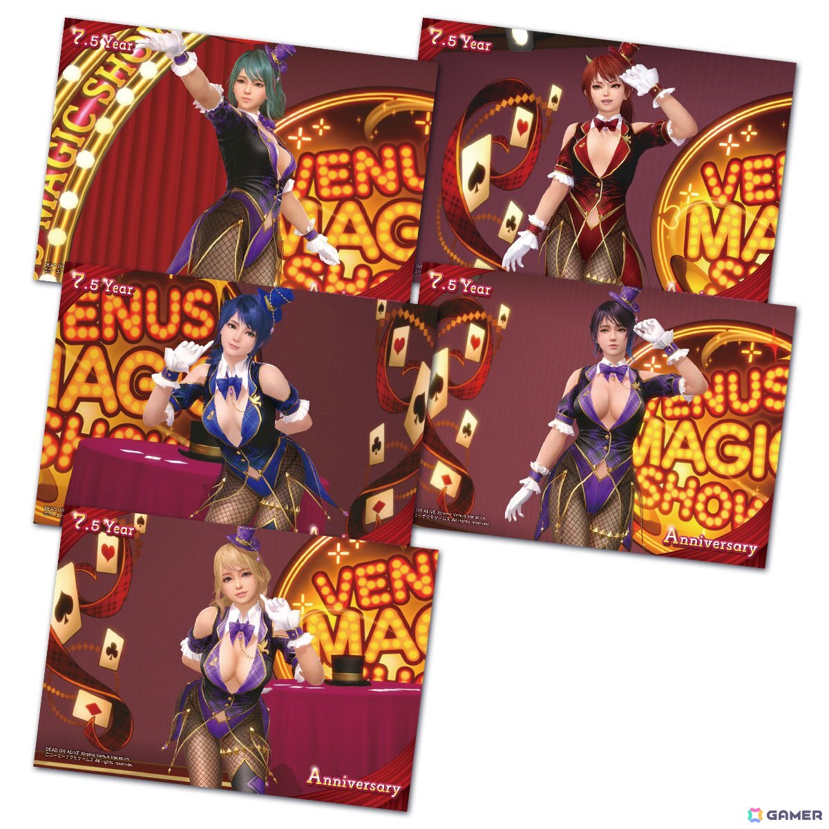 「DEAD OR ALIVE Xtreme Venus Vacation」7.5周年記念くじが予約販売中!20人から選べるほぼ等身大の特大スタンドパネルが特賞にの画像