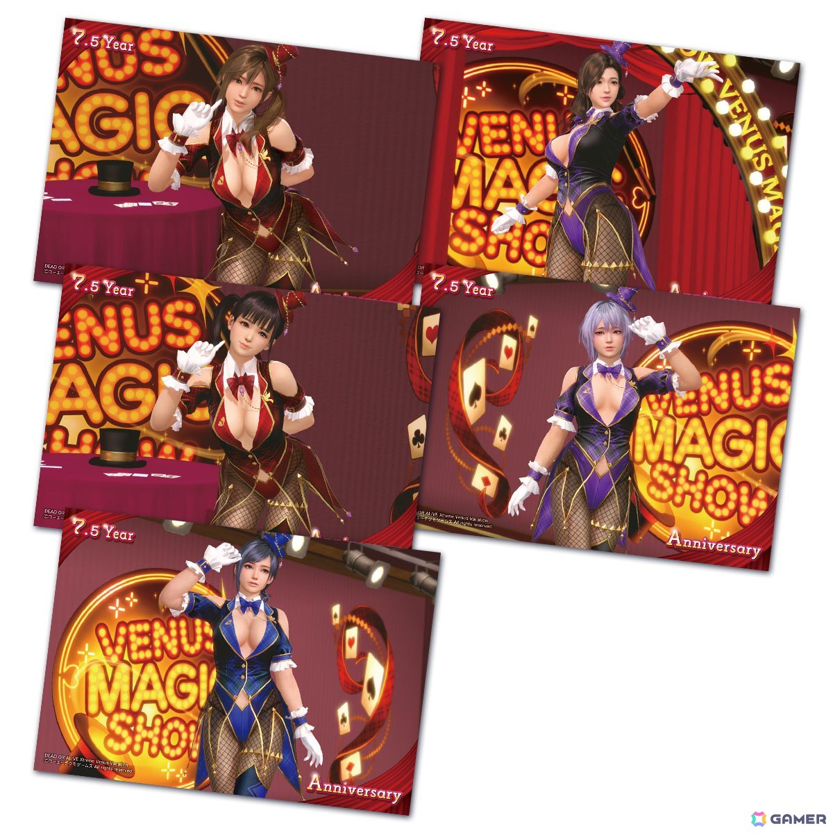 「DEAD OR ALIVE Xtreme Venus Vacation」7.5周年記念くじが予約販売中!20人から選べるほぼ等身大の特大スタンドパネルが特賞にの画像
