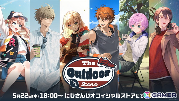 「にじさんじ」の夕陽リリさんや夢追翔ら6名の休日をイメージした「The Outdoor Scene」グッズが5月22日18時より販売開始！の画像1