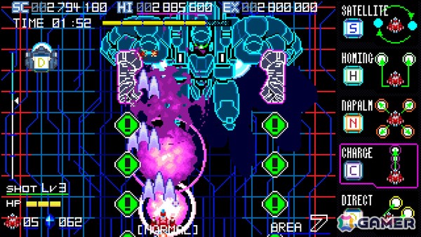 5つサブウェポンを使い分ける縦スクロールシューティング「ブレイズオブストーム」の体験版がSteamで公開！の画像