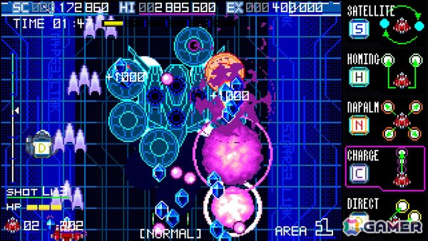 5つサブウェポンを使い分ける縦スクロールシューティング「ブレイズオブストーム」の体験版がSteamで公開！の画像