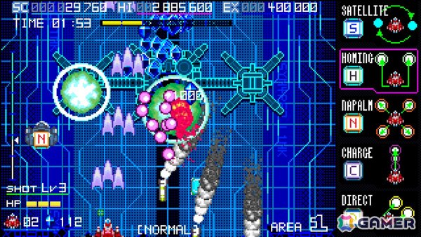 5つサブウェポンを使い分ける縦スクロールシューティング「ブレイズオブストーム」の体験版がSteamで公開！の画像