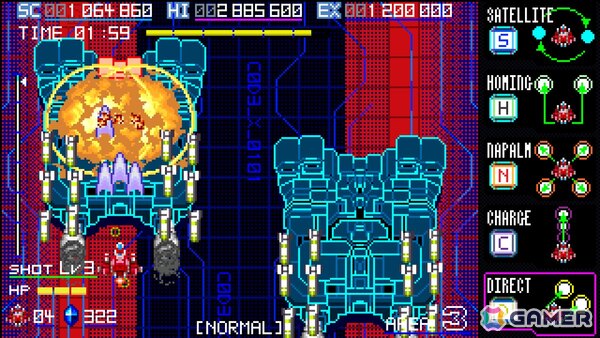 5つサブウェポンを使い分ける縦スクロールシューティング「ブレイズオブストーム」の体験版がSteamで公開！の画像
