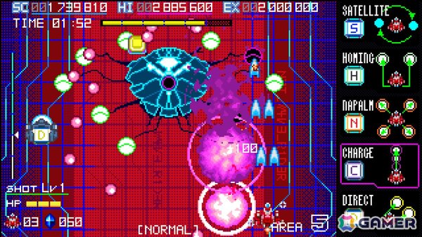 5つサブウェポンを使い分ける縦スクロールシューティング「ブレイズオブストーム」の体験版がSteamで公開！の画像