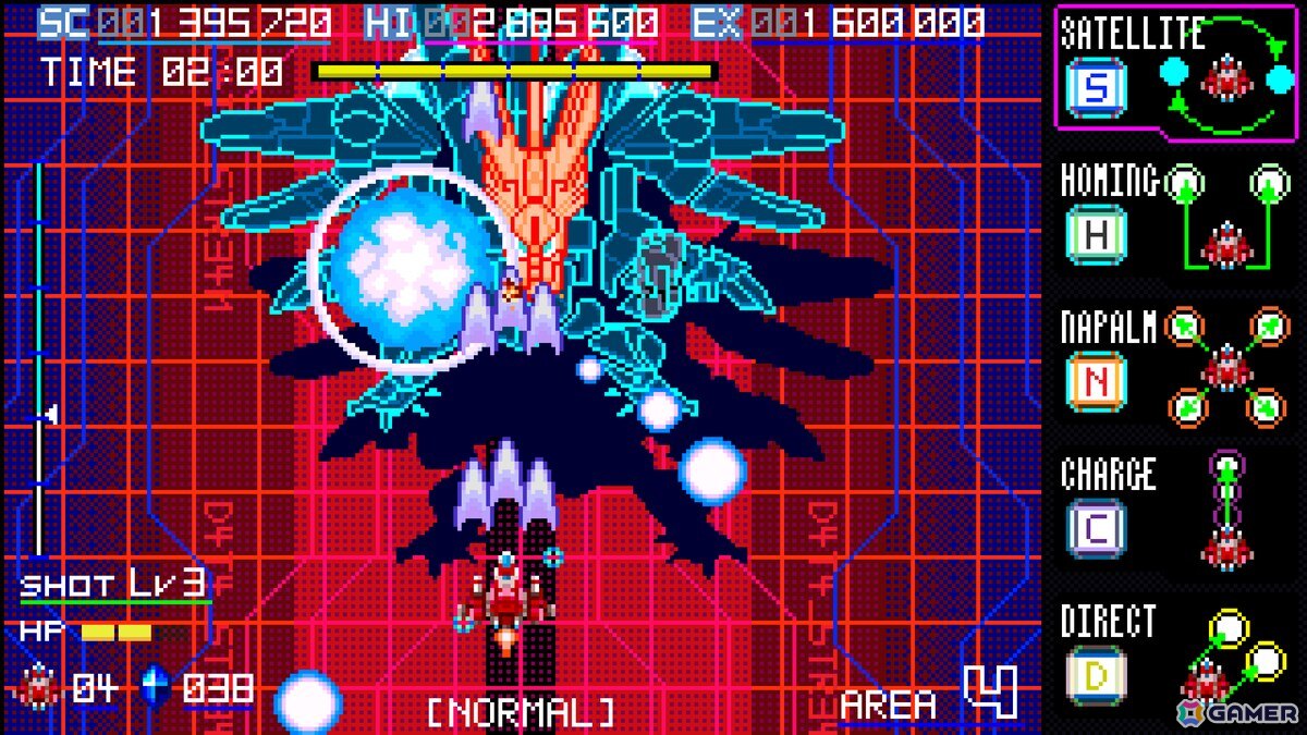 5つサブウェポンを使い分ける縦スクロールシューティング「ブレイズオブストーム」の体験版がSteamで公開！の画像2