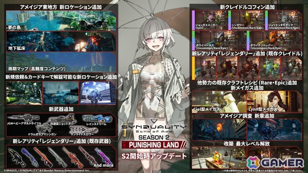 「SYNDUALITY Echo of Ada」シーズン2「PUNISHING LAND」が開幕！メイガス「Ciel型（CV：青山なぎさ）」「Lynn型（CV：田所あずさ）」が登場の画像2