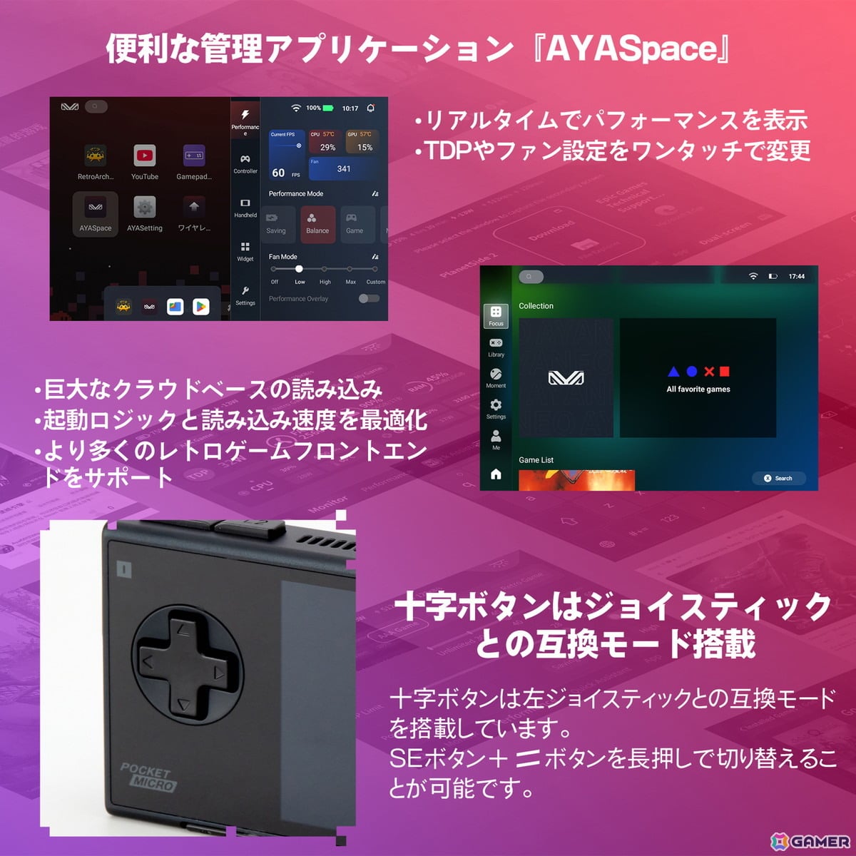 レトロなデザインが特徴的なAndroidポータブルゲーミングデバイス「AYANEO POCKET MICRO Classic 国内正規版」が6月6日に発売！の画像8