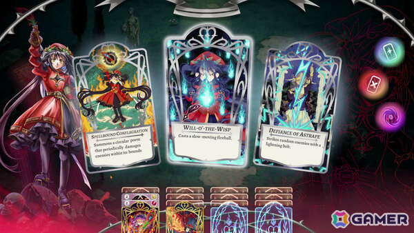 「東方」や「ヴァンサバ」からインスピレーションを得た弾幕サバイバルデッキ構築ゲーム「ヘル・メイデン」のSteamページが公開！の画像
