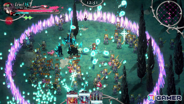 「東方」や「ヴァンサバ」からインスピレーションを得た弾幕サバイバルデッキ構築ゲーム「ヘル・メイデン」のSteamページが公開！の画像