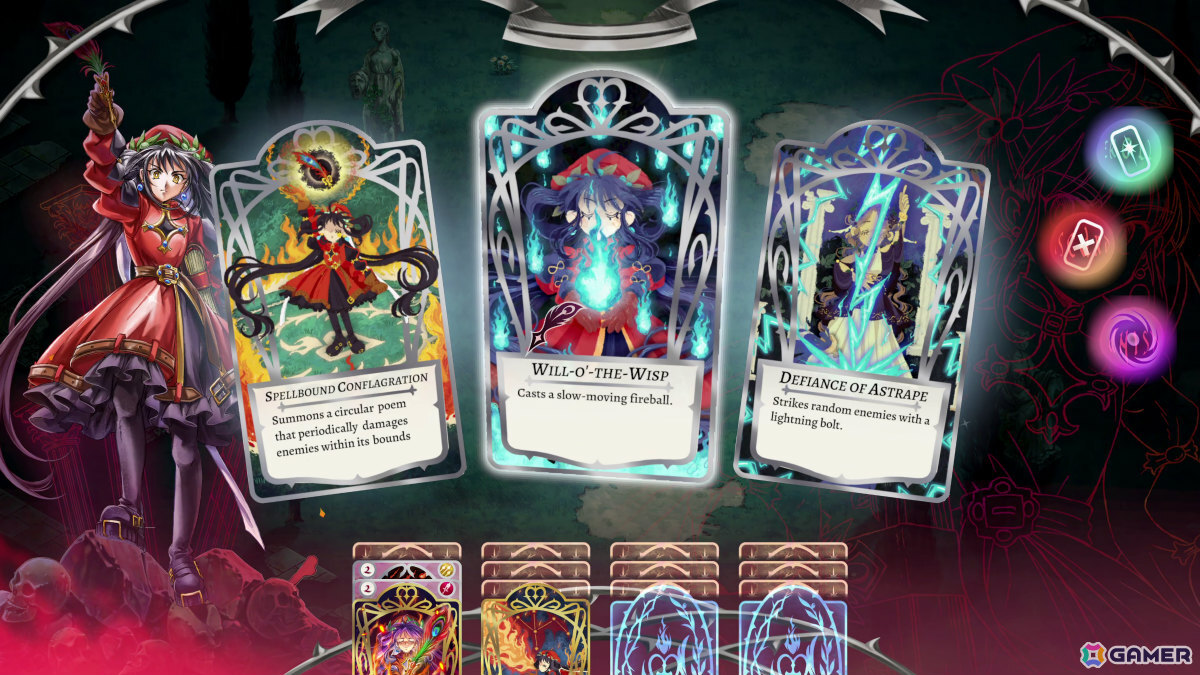 「東方」や「ヴァンサバ」からインスピレーションを得た弾幕サバイバルデッキ構築ゲーム「ヘル・メイデン」のSteamページが公開！の画像2