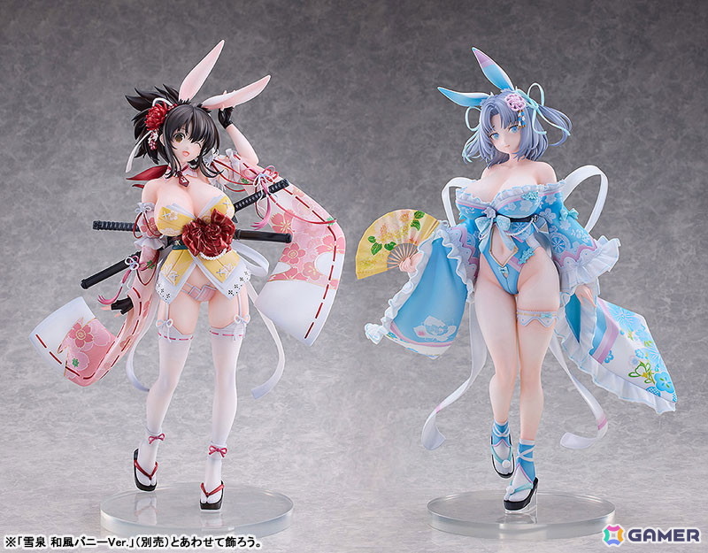 「閃乱カグラ」飛鳥と雪泉が和風バニー衣装で1/4スケールフィギュア化!可愛く華やかな和風バニー衣装と彼女たちの豊満なボディを迫力満点の造形で表現の画像