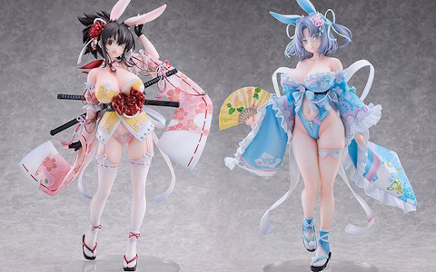「閃乱カグラ」飛鳥と雪泉が和風バニー衣装で1/4スケールフィギュア化！可愛く華やかな和風バニー衣装と彼女たちの豊満なボディを迫力満点の造形で表現
