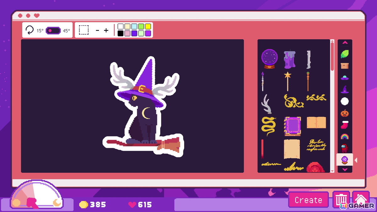 ステッカーショップシミュレーションゲーム「Sticky Business」で魔法の魅力が詰まった追加コンテンツ「Book of Shadows」が配信！の画像