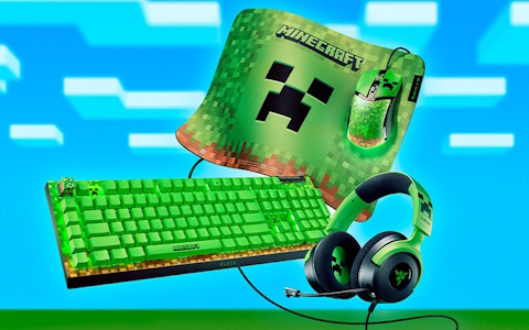 Razerと「マイクラ」のコラボゲーミングデバイスが6月27日に発売！クリーパーモチーフのヘッドセットやマウスなど4製品がラインアップ