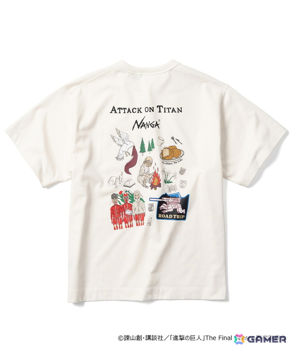 アニメ「進撃の巨人」とNANGAによるコラボアイテムが5月30日よりZOZOTOWNで予約販売!調査兵団マークがポイントのダウンや巨人デザインの寝袋などが登場の画像