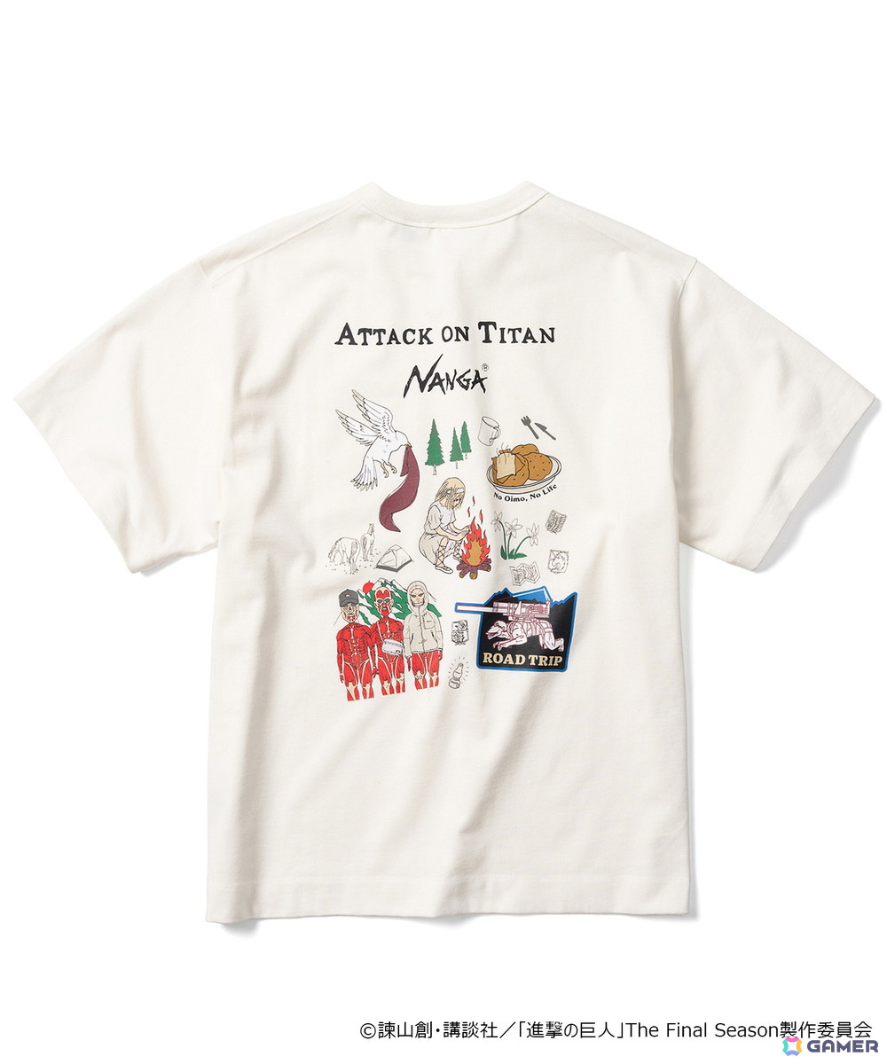 アニメ「進撃の巨人」とNANGAによるコラボアイテムが5月30日よりZOZOTOWNで予約販売！調査兵団マークがポイントのダウンや巨人デザインの寝袋などが登場の画像14