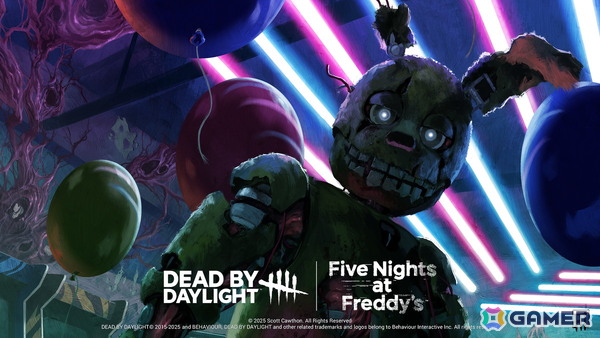 「Dead by Daylight」スプリングトラップがキラーとして参戦する「Five Nights at Freddy's」コラボのPTBがSteamにて開始！の画像1