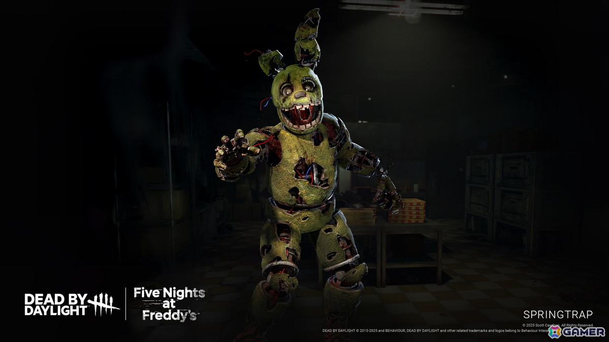 「Dead by Daylight」スプリングトラップがキラーとして参戦する「Five Nights at Freddy's」コラボのPTBがSteamにて開始!の画像