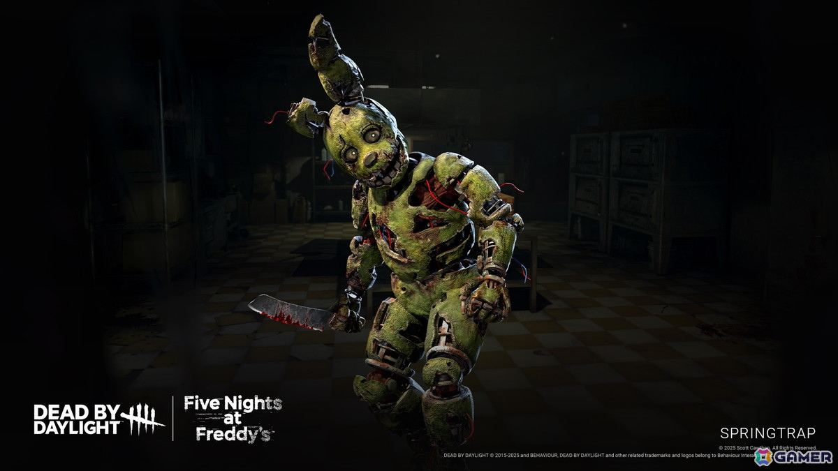 「Dead by Daylight」スプリングトラップがキラーとして参戦する「Five Nights at Freddy's」コラボのPTBがSteamにて開始!の画像