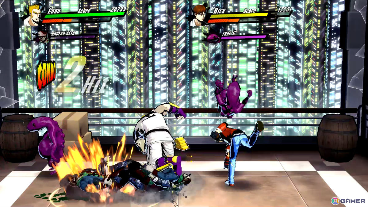 ベルトスクロールアクション「RUSHING BEAT X」の体験版がSteamで配信！リック・ノートンら4キャラクターでステージ2までプレイ可能の画像11