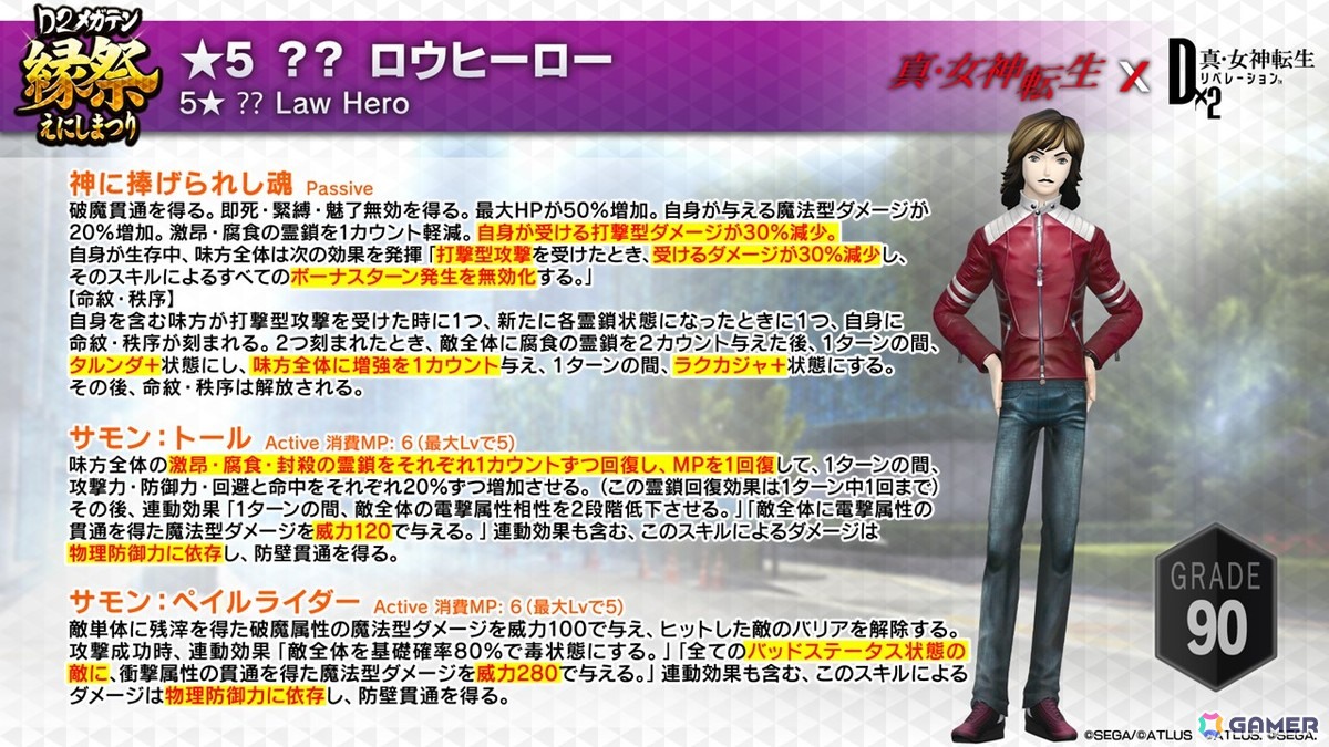 「D×2メガテン」ロウヒーロー、カオスヒーローが登場する「D2縁祭 -真・女神転生- 第2弾」の詳細が公開!ファンミーティングの開催も発表の画像