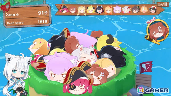 マリン船長の愛を積み上げる3Dパズルゲーム「ホロライブお宝マウンテン てんこ盛りVer」がSwitchで6月19日に配信！の画像