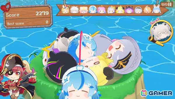 マリン船長の愛を積み上げる3Dパズルゲーム「ホロライブお宝マウンテン てんこ盛りVer」がSwitchで6月19日に配信！の画像