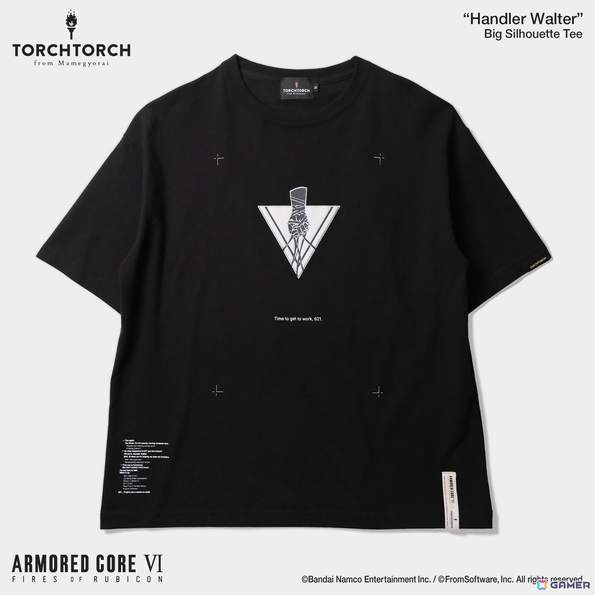 「ARMORED CORE VI FIRES OF RUBICON」の「ハンドラー・ウォルター」と「オーネスト・ブルートゥ」デザインのTシャツ2種の予約受付が開始！の画像