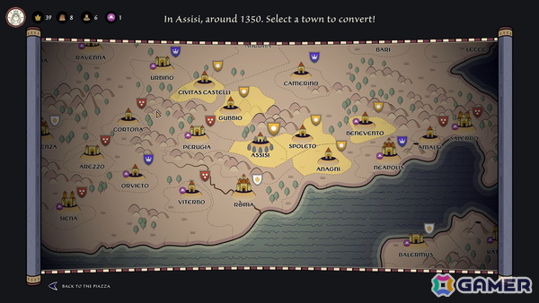 信仰の力で中世イタリアを平定していくリアルタイムストラテジーローグライク「聖者への道」がSteamで7月15日に配信！体験版が公開にの画像2