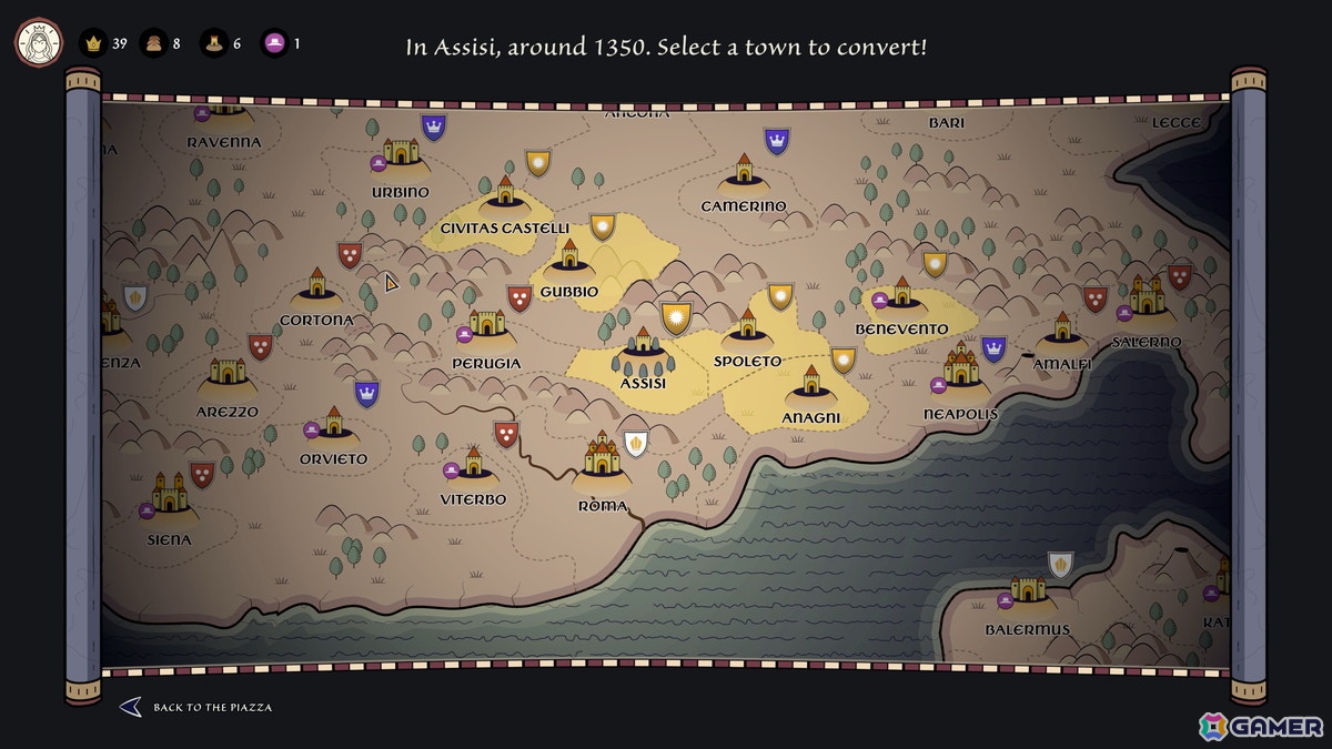 信仰の力で中世イタリアを平定していくリアルタイムストラテジーローグライク「聖者への道」がSteamで7月15日に配信！体験版が公開にの画像
